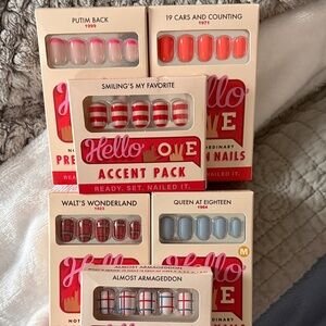 Hello Love Nail Accent Pack - Red and Blue